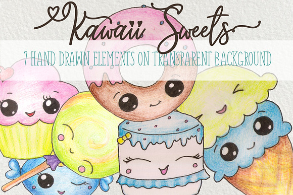 Cute Hand Painted Patterns & Clipart in Illustrations - product preview 2