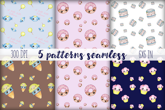 Cute Hand Painted Patterns & Clipart in Illustrations - product preview 5