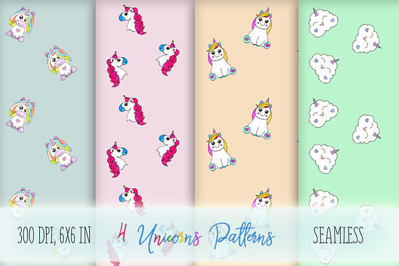Cute Hand Painted Patterns & Clipart in Illustrations - product preview 6