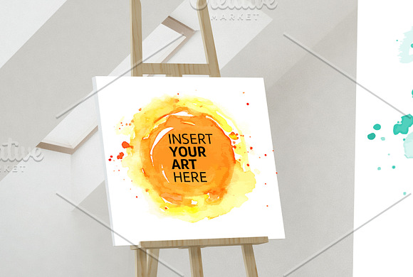 EASEL,  CABALLETE, MOCKUP, PSD, JPG in Print Mockups - product preview 2