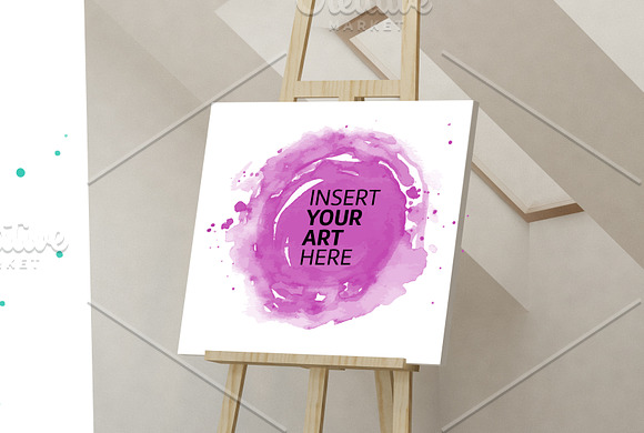 EASEL,  CABALLETE, MOCKUP, PSD, JPG in Print Mockups - product preview 5