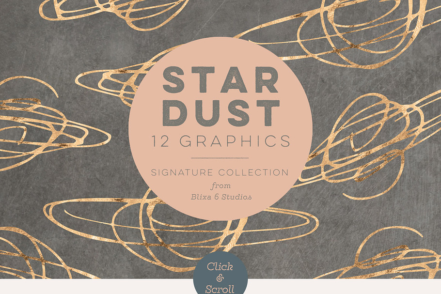Stardust Gold Foil Stars & Textures