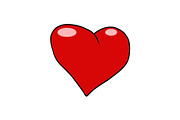 red heart Valentine love symbol icon