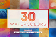 BUNDLE 30 Watercolor Textures