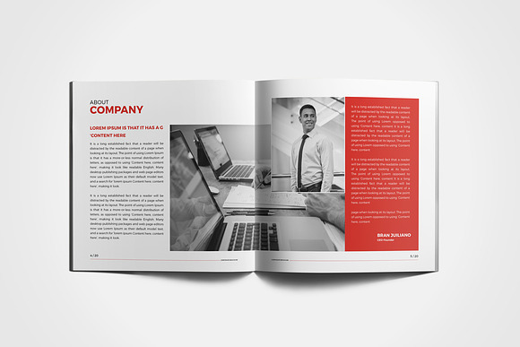 Corporate Square Brochure in Brochure Templates - product preview 4