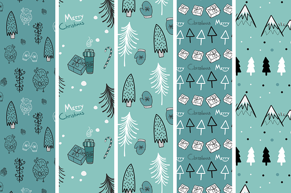 Christmas patterns + clipart in Patterns - product preview 2