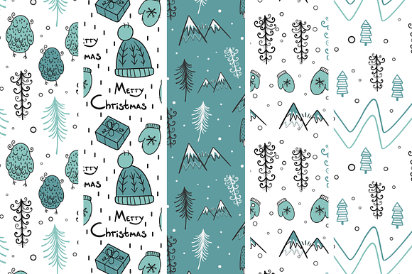 Christmas patterns + clipart in Patterns - product preview 3