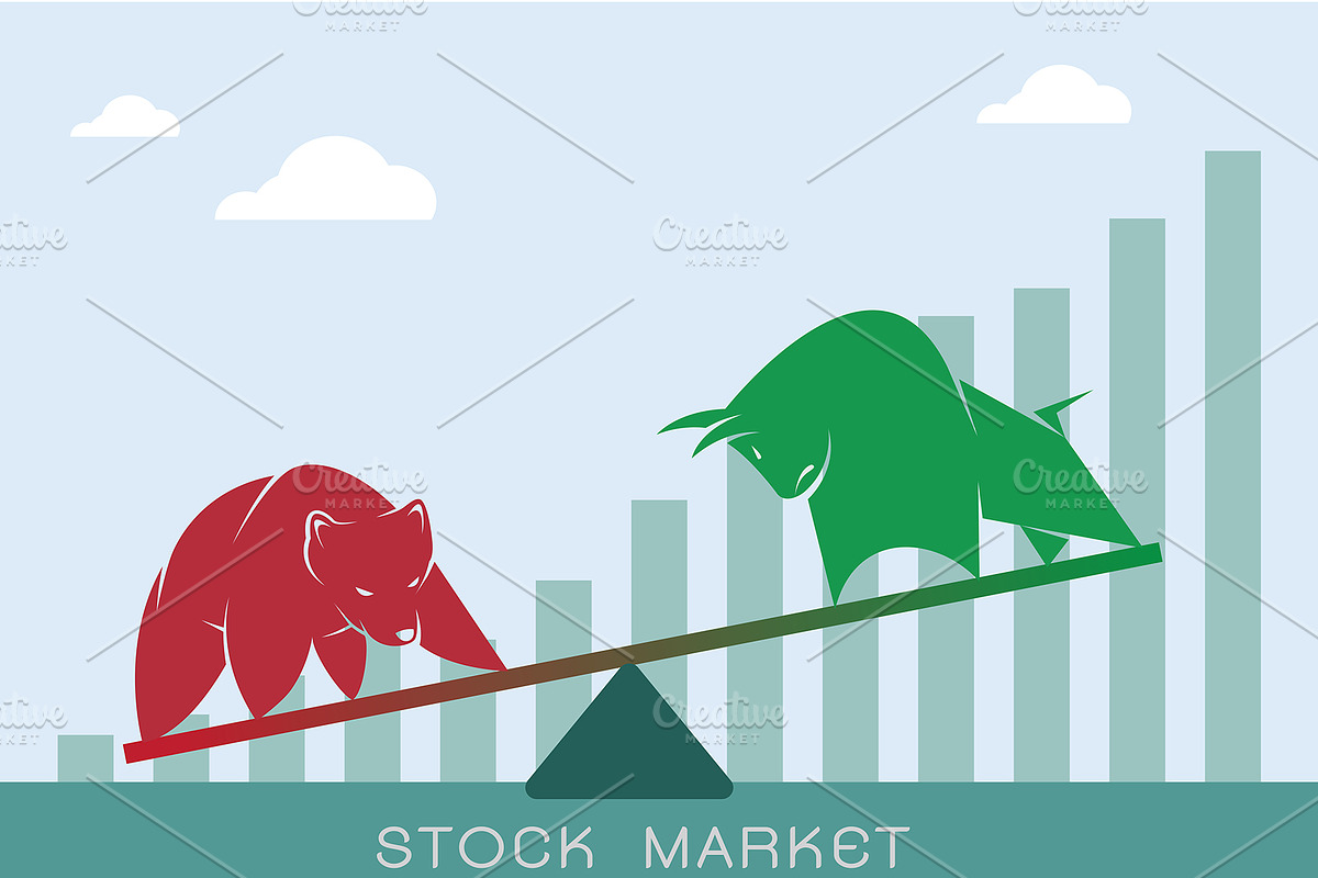 bull and bear stock market trends. in Illustrations - product preview 8