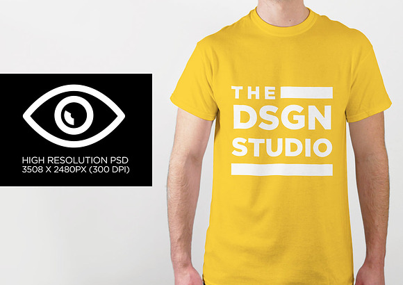 Studio Realistic T-Shirt Mockup in Product Mockups - product preview 2