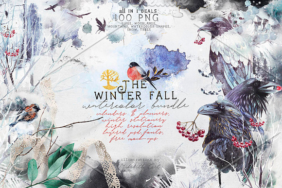 Winter fall bundle. all in 1 in Illustrations - product preview 28