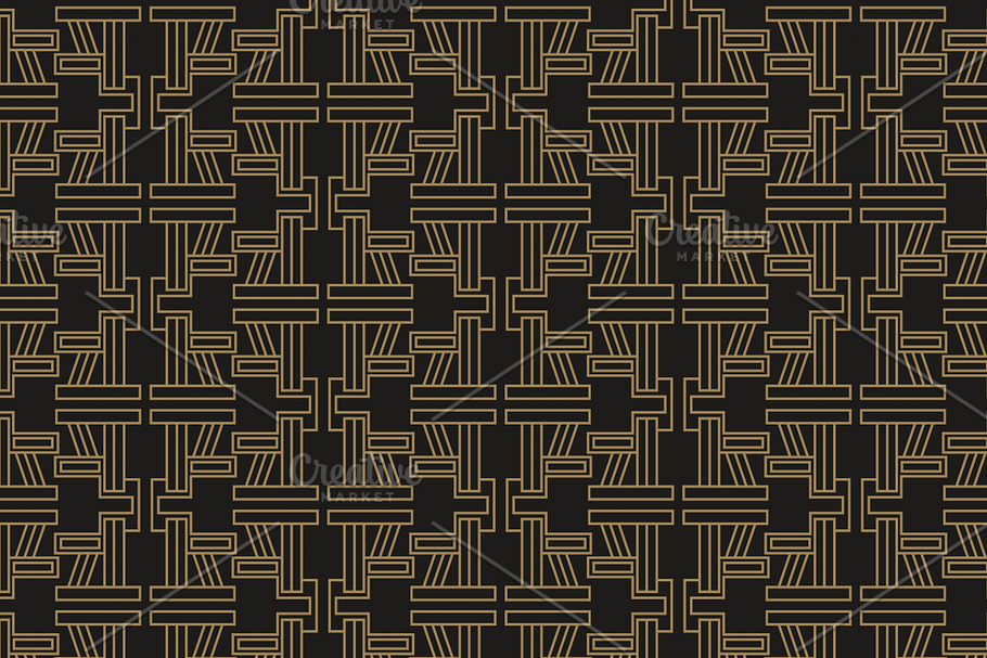 Art Deco style seamless pattern in Patterns - product preview 8