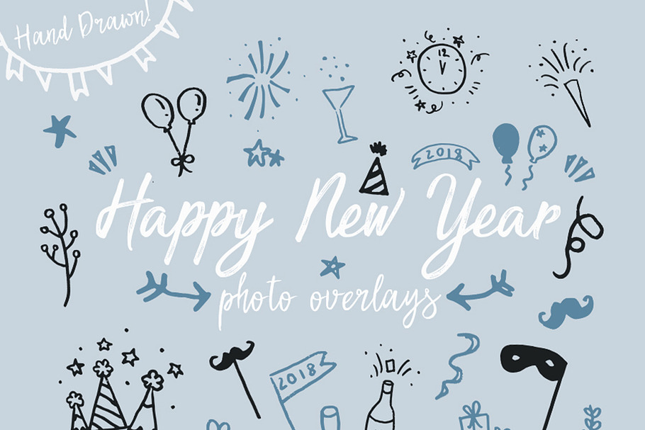 Happy New Year Clip Art in Illustrations - product preview 8