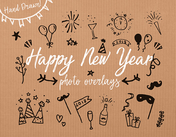 Happy New Year Clip Art in Illustrations - product preview 1