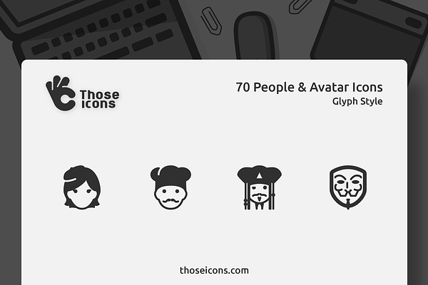 70 People & Avatars Glyph Icon