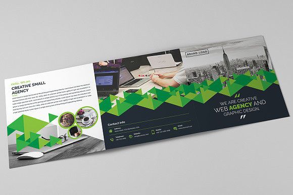 Square Tri-Fold Brochure in Brochure Templates - product preview 11
