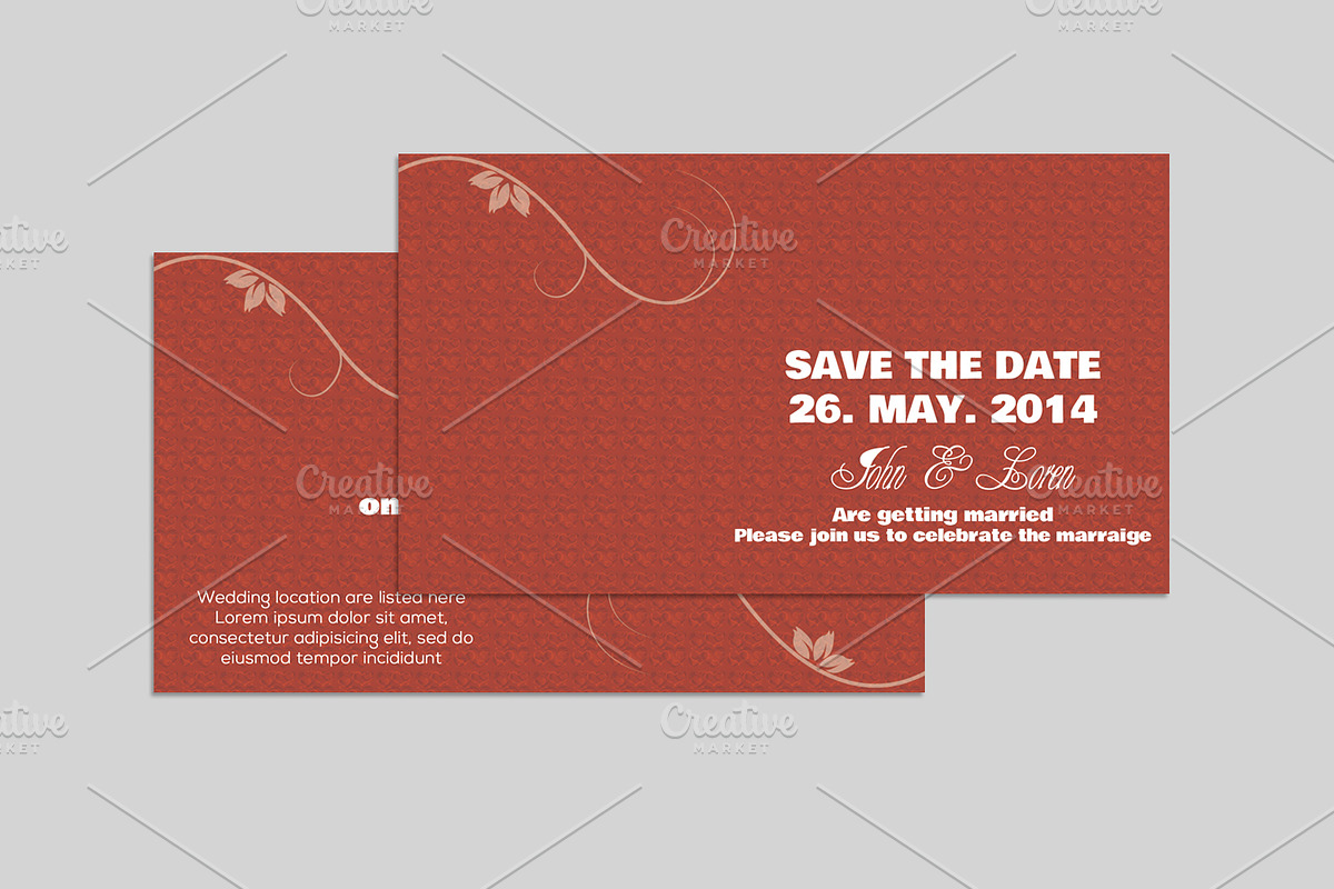Save The Date Invitation V703 in Wedding Templates - product preview 8
