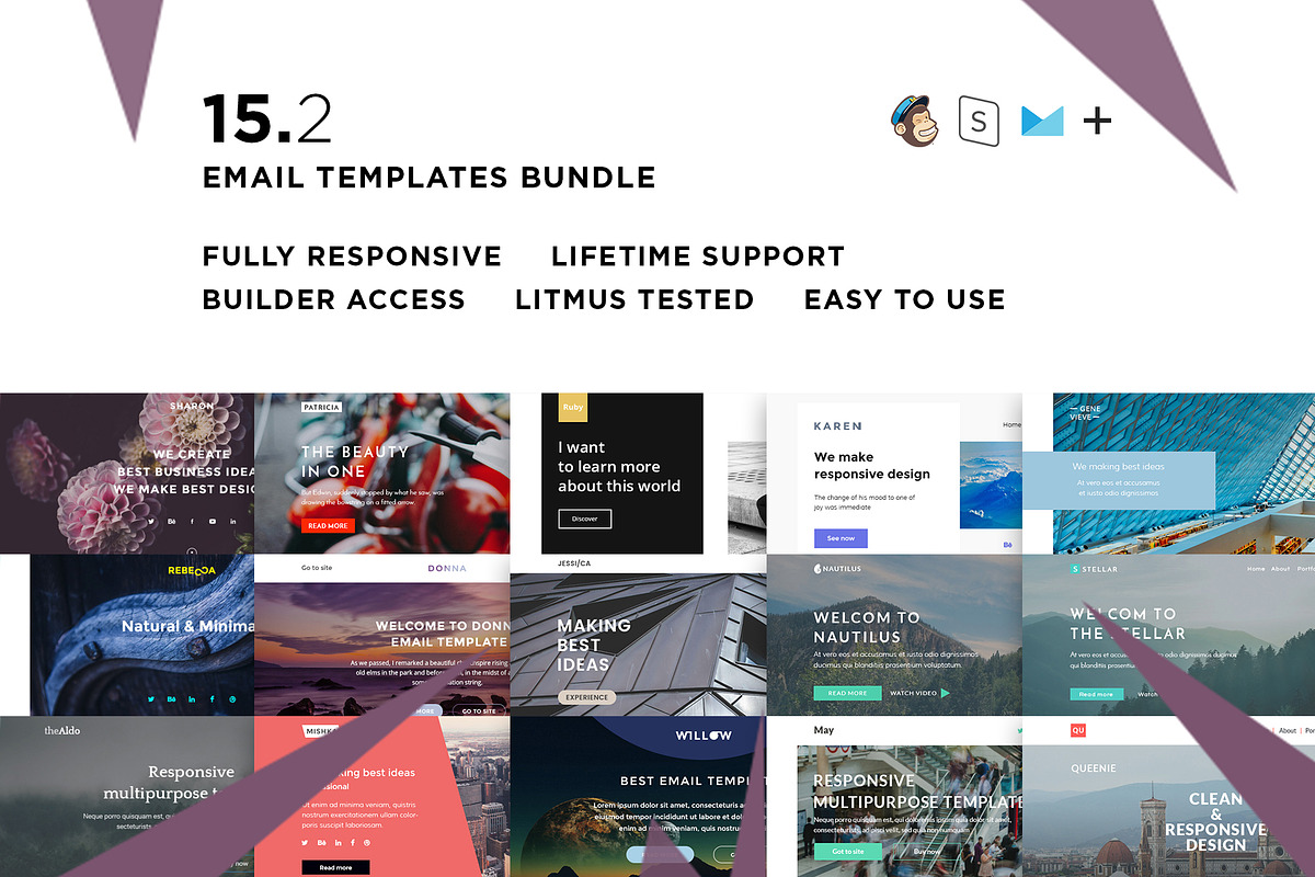 15 Email templates bundle II in Mailchimp Templates - product preview 8