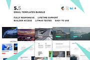 5 Email templates bundle V