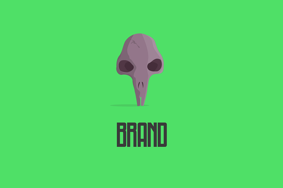 Alien Skull Logo in Logo Templates - product preview 8