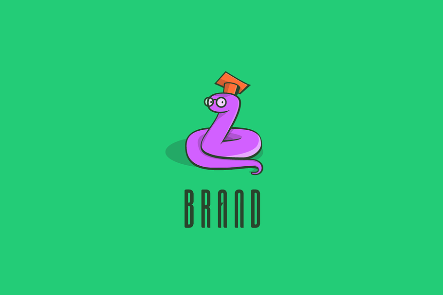 Nerdy Snake Logo in Logo Templates - product preview 8