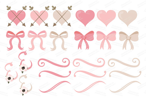 Soft Pink Vector Bicycle & Flowers in Illustrations - product preview 4