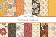 Vector Autumn Floral Digital Paper