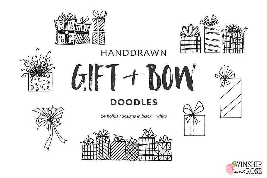 Christmas Gifts & Bows Clip Art