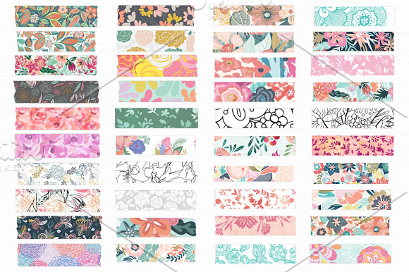 Floral Washi Tape and Collage Frames in Objects - product preview 1