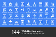144 Web Hosting Icons