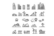 City line icons collection