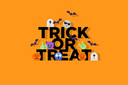 Halloween trick or treat concept