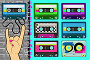 Retro Cassette Tapes Graphics