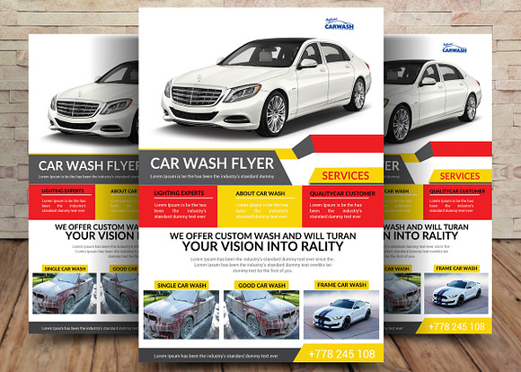 Car Bundle Folder 2in1 in Flyer Templates - product preview 2