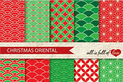 Oriental Christmas Background Papers