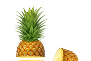 Sliced pineapple fruit