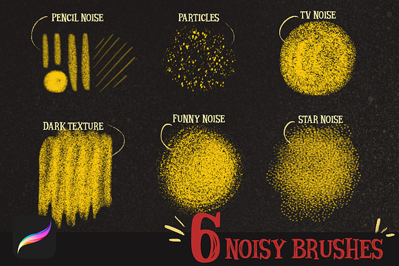 MAGIC NOISE BRUSHES for procreate in Photoshop Brushes - product preview 1