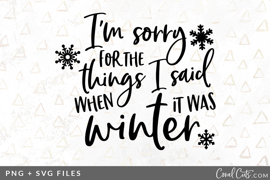 I'm sorry Winter SVG/PNG Graphic in Illustrations - product preview 8