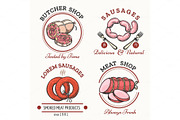 Sausages logo set