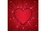 Valentine Day background with red heart