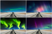60 Northern Lights Photo Overlays