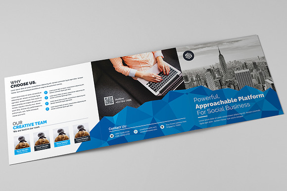 Square Tri-Fold Brochure in Brochure Templates - product preview 2