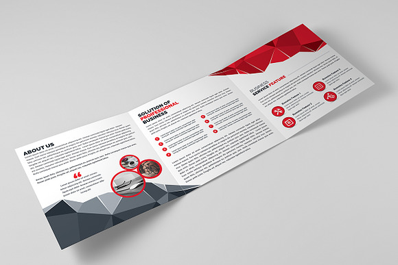 Square Tri-Fold Brochure in Brochure Templates - product preview 4