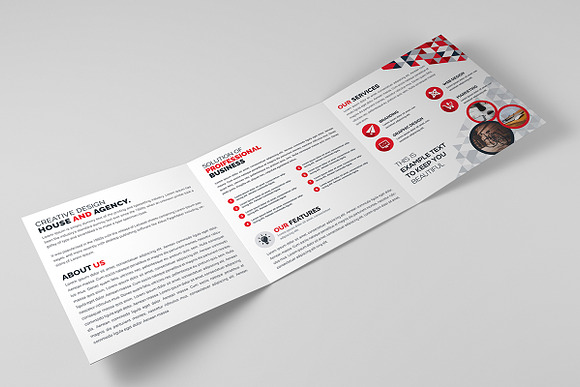 Square Tri-Fold Brochure in Brochure Templates - product preview 7