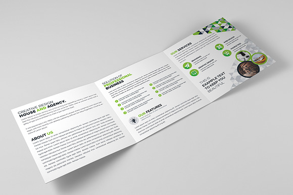 Square Tri-Fold Brochure in Brochure Templates - product preview 8