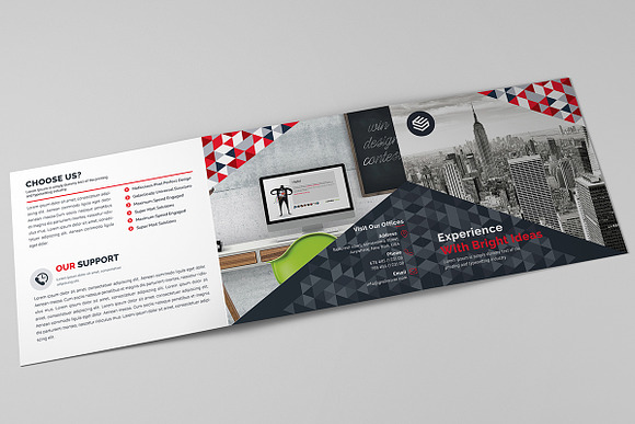 Square Tri-Fold Brochure in Brochure Templates - product preview 9