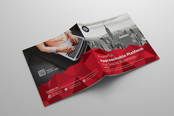 Square Bi-Fold Brochure in Brochure Templates - product preview 5