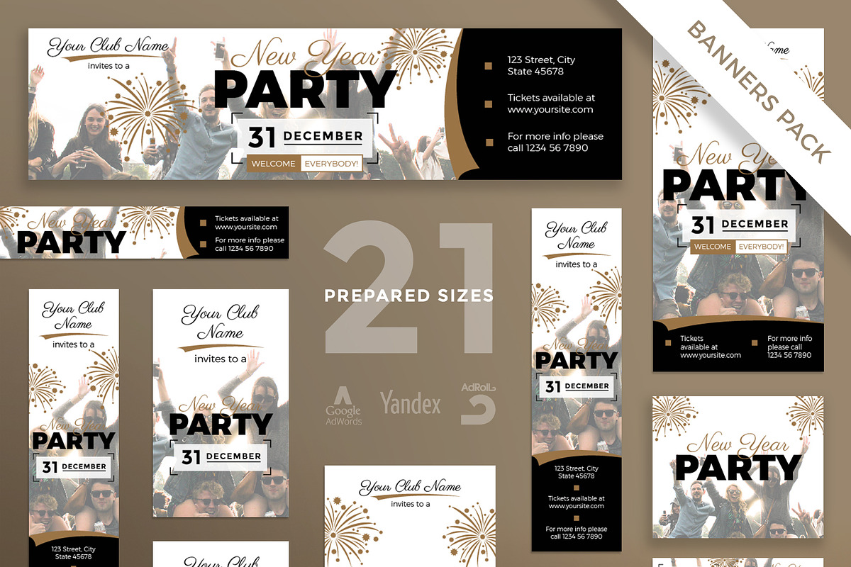Banners Pack | New Year Party in Templates - product preview 8
