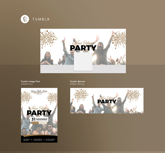 Social Media Pack | New Year Party in Social Media Templates - product preview 1