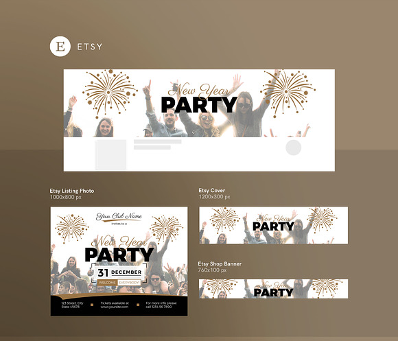 Social Media Pack | New Year Party in Social Media Templates - product preview 7