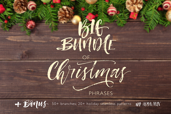 Big bundle of Christmas phrases. in Illustrations - product preview 7